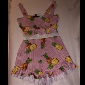 Pineapple short set